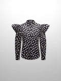 Puff Sleeve Blouse-Flower Poppy