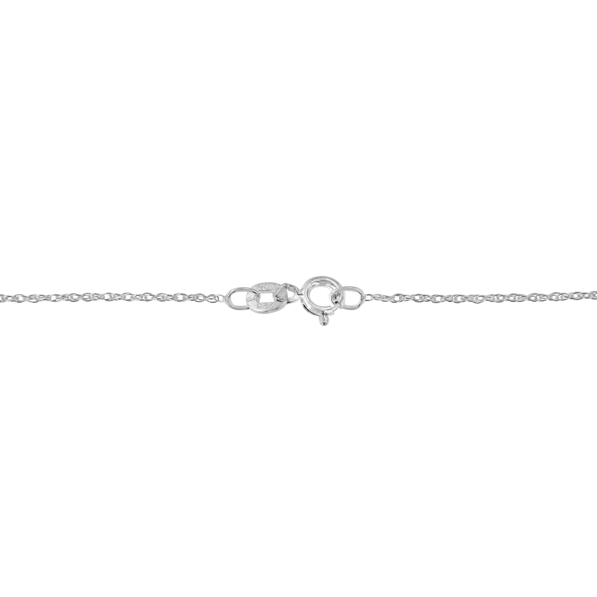 .925 Sterling Silver 1 1/4 Cttw Round and Baguette-Cut Diamond Composite Heart 18" Pendant Necklace (I-J Color, I1-I2 Clarity)