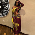 Long Sleeved Two Piece Skirt Set